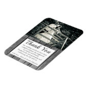 Rustic Wedding Foto Danke Magnet (Linke Seite)