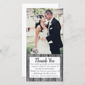Rustic Wedding Foto Vielen Dank an Cards Dankeskarte (Vorne/Hinten)