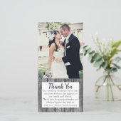 Rustic Wedding Foto Vielen Dank an Cards Dankeskarte (Stehend Vorderseite)