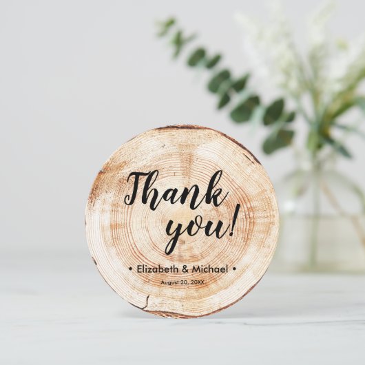 Rustic Wedding Foto Vielen Dank, dass Sie eine Skr Einladung (Stehend Vorderseite)