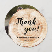 Rustic Wedding Foto Vielen Dank, dass Sie eine Skr Einladung (Vorne/Hinten)