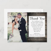 Rustic Wedding Foto Vielen Dank Postkarte (Vorne/Hinten)