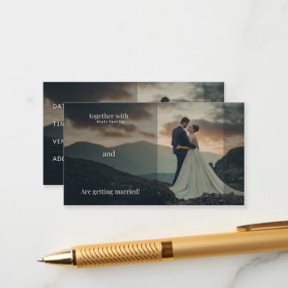 Rustic Wedding Invitation - Getting married Begleitkarte