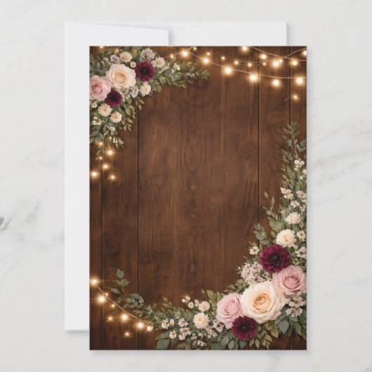 rustic wedding invitations  einladung (Vorderseite)