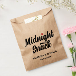 Rustic Wedding Midnight Snack Kraft Fevor Bag Geschenktütchen