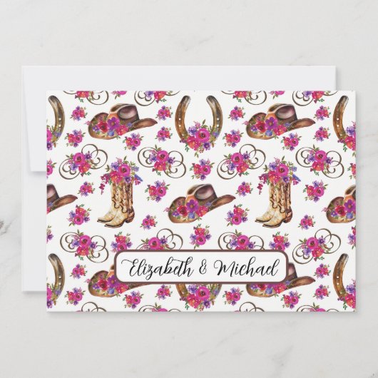 Rustic Wedding Note Card Mitteilungskarte (Vorderseite)