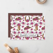 Rustic Wedding Note Card Mitteilungskarte (Vorderseite/Rückseite Beispiel)