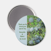 Rustic Wedding Pine Tree Berries Vielen Dank Magnet (Vorderseite/Rückseite)