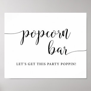 Rustic Wedding Popcorn Bar Popcorn Gefallen Zeiche Poster