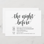 Rustic Wedding Probe Dinner Einladung Card v2 (Vorne/Hinten)
