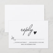 Rustic Wedding RSVP - Antwortschreiben Karte (Vorne/Hinten)