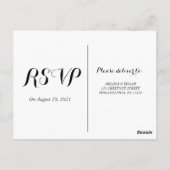  Rustic Wedding RSVP  Postkarte (Rückseite)