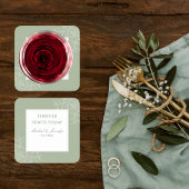 Rustic Wedding Sage Green and White Modern Pappteller