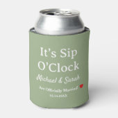Rustic Wedding Sage Green It’s Sip O’Clock Custom Dosenkühler (Kanne Vorderseite)