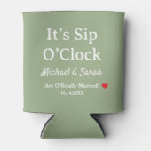 Rustic Wedding Sage Green It’s Sip O’Clock Custom Dosenkühler (Vorderseite)