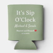 Rustic Wedding Sage Green It’s Sip O’Clock Custom Dosenkühler (Rückseite)