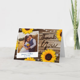 Rustic Wedding Script Sonnenblume Danke Karten