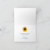 Rustic Wedding Script Sonnenblume Danke Karten (Innenseite)