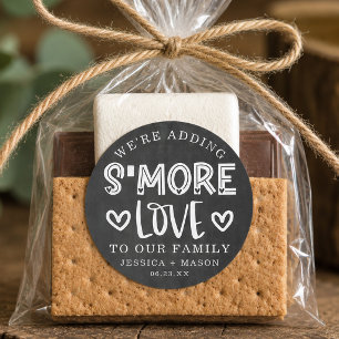 Rustic Wedding S'more Liebe Gefallen Classic Round Runder Aufkleber