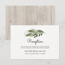 Rustic Wedding Sprigs Empfang Card Einladung