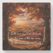 Rustic Wedding  Steinuntersetzer (Vorderseite)