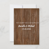 Rustic Wedding Sunflower Mason Jar RSVP Karte (Rückseite)