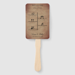 Rustic Wedding Timeline Foto Program Fächer