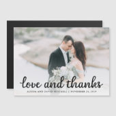 Rustic Wedding Vielen Dank | FOTO Magnetkarte (Vorne/Hinten)