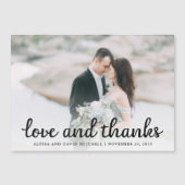 Rustic Wedding Vielen Dank | FOTO Magnetkarte (Vorderseite)