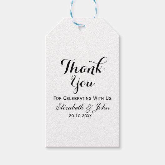 Rustic Wedding Vielen Dank Geschenkanhänger (Vorderseite)