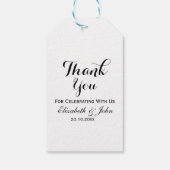Rustic Wedding Vielen Dank Geschenkanhänger (Rückseite)
