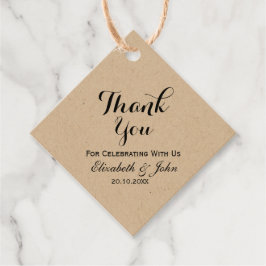 Rustic Wedding Vielen Dank Geschenkanhänger