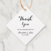 Rustic Wedding Vielen Dank Geschenkanhänger (Rückseite)