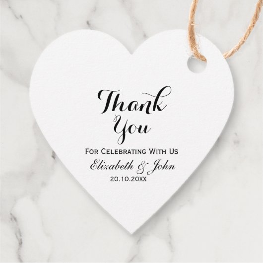 Rustic Wedding Vielen Dank Geschenkanhänger (Rückseite)