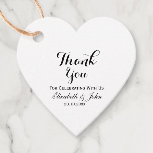 Rustic Wedding Vielen Dank Geschenkanhänger (Vorderseite)