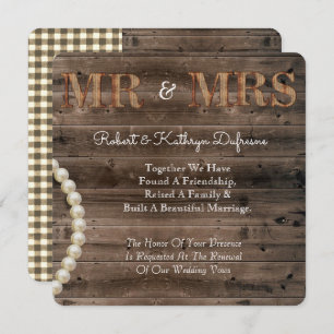 Rustic Wedding Vow Renewal Einladung