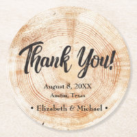Rustic Wedding Wood Cut Danke
