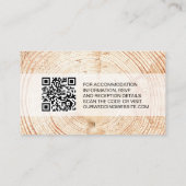Rustic Wedding Wood Grain Details QR Vorlage (Rückseite)