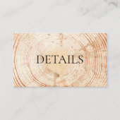 Rustic Wedding Wood Grain Details QR Vorlage (Vorderseite)