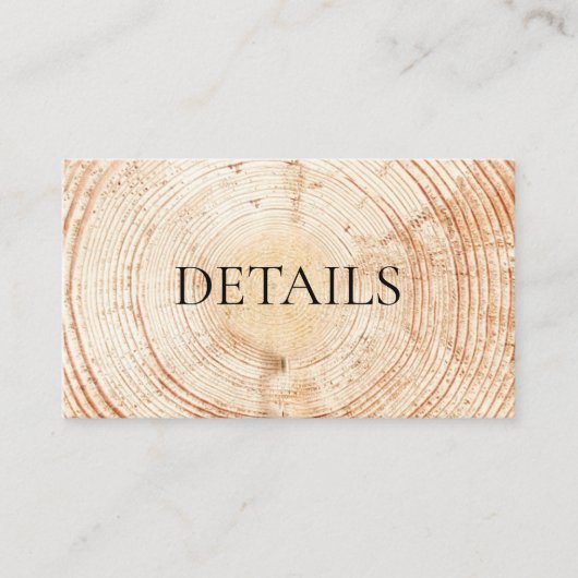 Rustic Wedding Wood Grain Details QR Vorlage (Vorderseite)