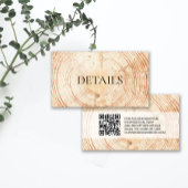 Rustic Wedding Wood Grain Details QR Vorlage