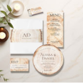 Rustic Wedding Wood Grain Details QR Vorlage