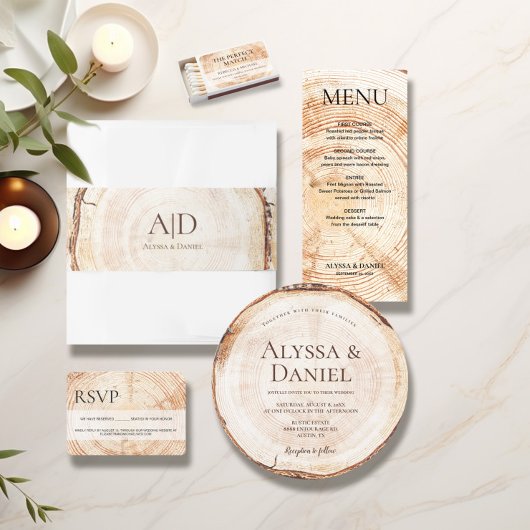 Rustic Wedding Wood Grain Details QR Vorlage