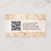 Rustic Wedding Wood Grain Details QR Vorlage (Rückseite)