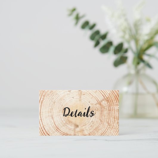 Rustic Wedding Wood Grain Details QR Vorlage (Stehend Vorderseite)