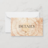 Rustic Wedding Wood Grain Details QR Vorlage (Vorderseite)