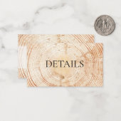 Rustic Wedding Wood Grain Details QR Vorlage (Vorderseite/Rückseite Beispiel)