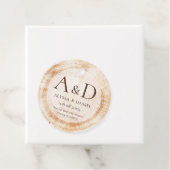 Rustic Wedding wood grain Monogram thank you Geschenkanhänger (Beispiel)