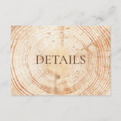 Rustic Wedding Woodland Details QR code Template Begleitkarte (Vorderseite)