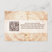 Rustic Wedding Woodland Details QR code Template Begleitkarte (Rückseite)